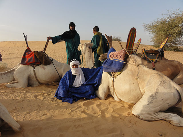 Some Tuaregs and their camels